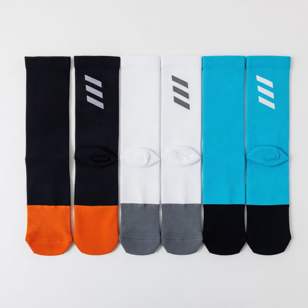 Schnelltrocknende Grip-Socken (3 Paar) - Schwarz + Weiß + Blau - EU38-44 (US5-10) - image 7
