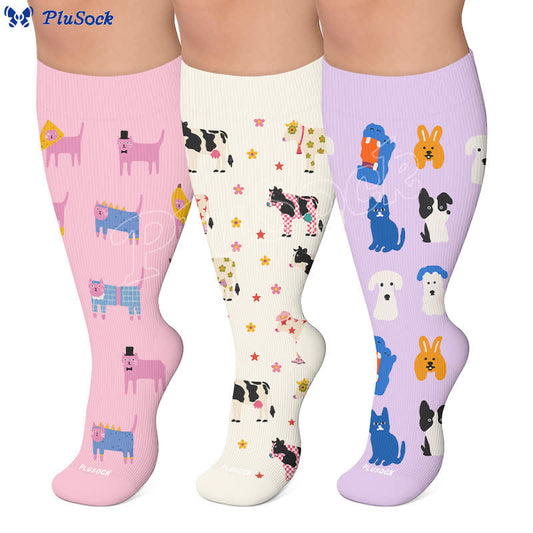Kompressionsstrümpfe mit Tiermotiven in Übergröße - image 0
