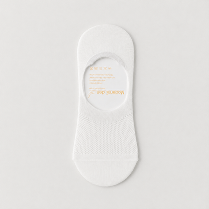 Unsichtbare Seiden-Loafer-Socken (4 Paar) - Weiß - EU38-45 (US5-11) - image 2