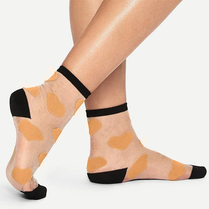 Transparente Herzchen-Viertelsocken (4 Paar) - image 1