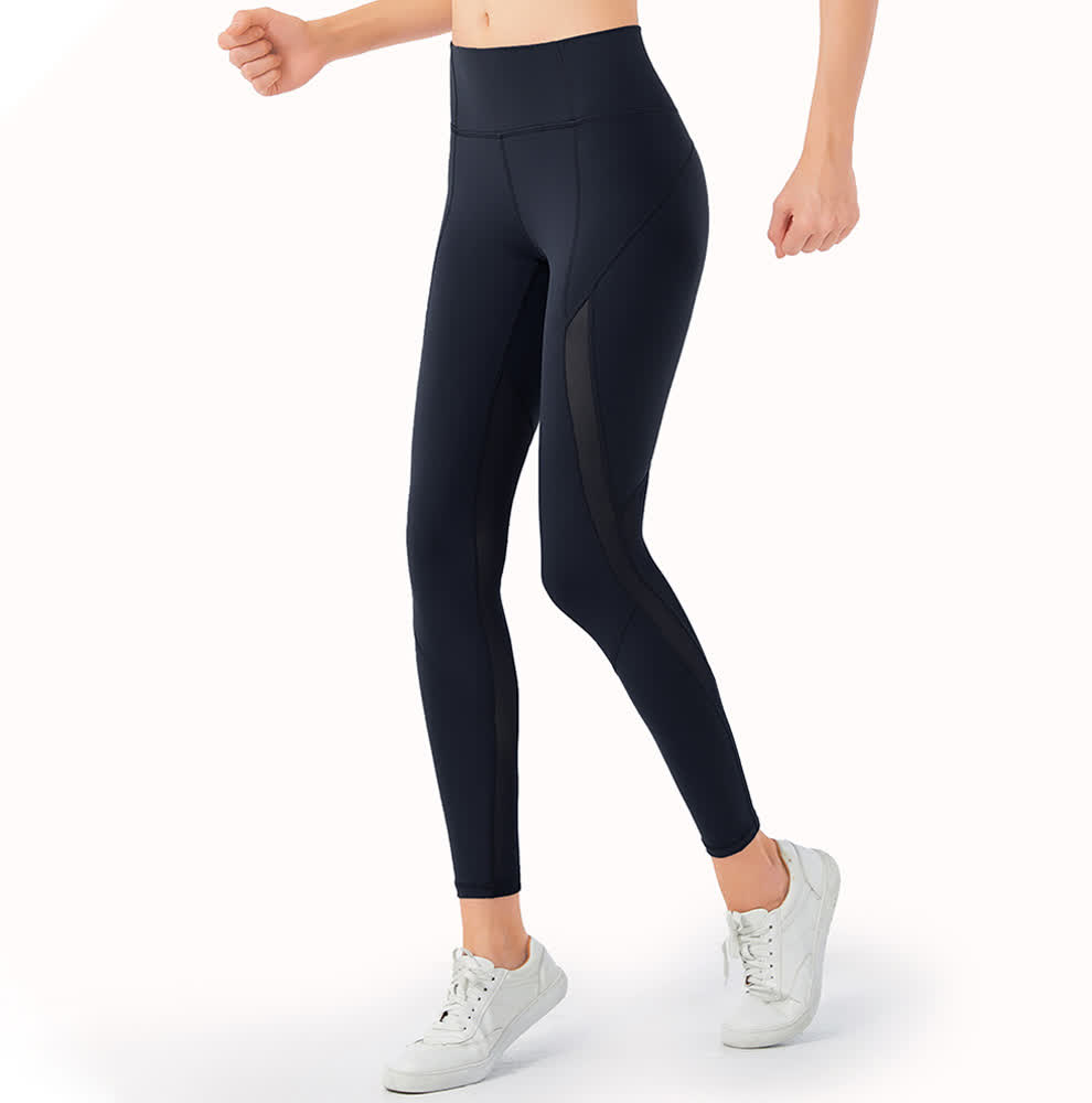 Yoga-Leggings aus formgebendem Mesh - Schwarz - XL - image 0