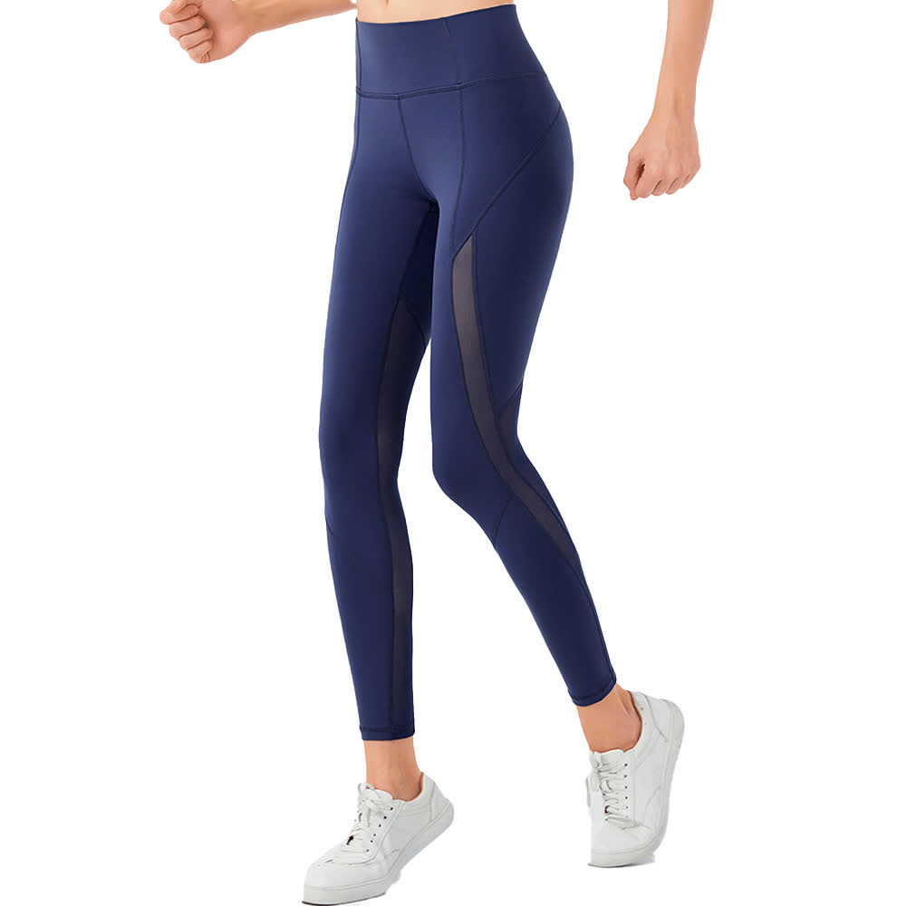 Yoga-Leggings aus formgebendem Mesh - Blau - XL - image 1