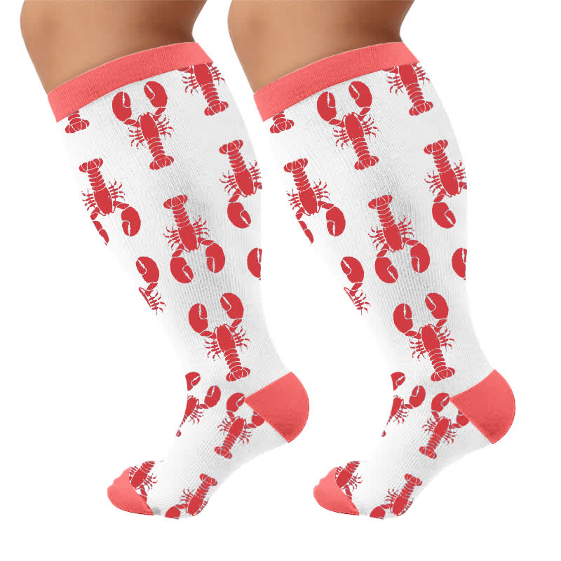 Kompressionsstrümpfe in Übergröße mit Flaggenfarben - Rosa(1 Paar) - 4XL - image 9