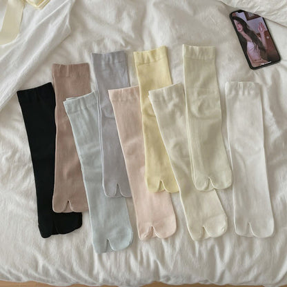 Seidig atmungsaktive Tabi-Viertelsocken (6 Paar) - Mehrfarbig - EU36-40 (US3-7) - image 1