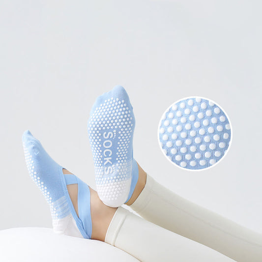 Socken mit gekreuzten Riemen und rutschfestem Griff (3 Paar) - image 0