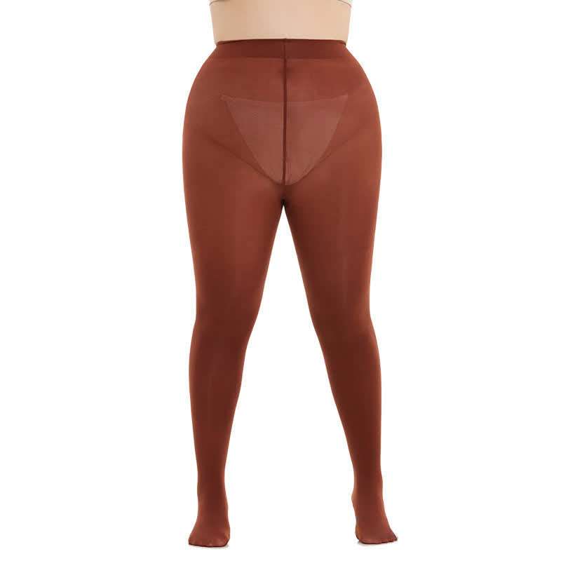 Formende High-Waist-Strumpfhosen (3 Paar) - Braun - 3XL-4XL - image 8