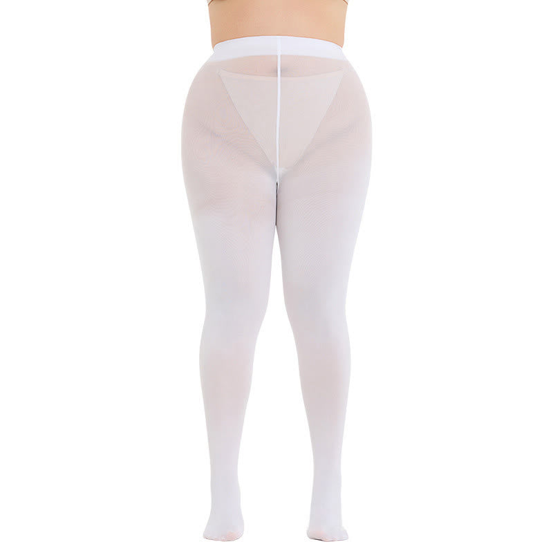 Formende High-Waist-Strumpfhosen (3 Paar) - Weiß - 3XL-4XL - image 4