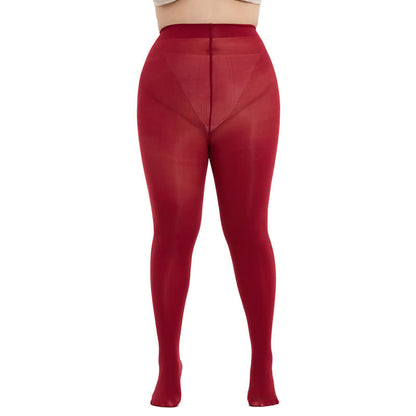 Formende High-Waist-Strumpfhosen (3 Paar) - Wein - 3XL-4XL - image 12