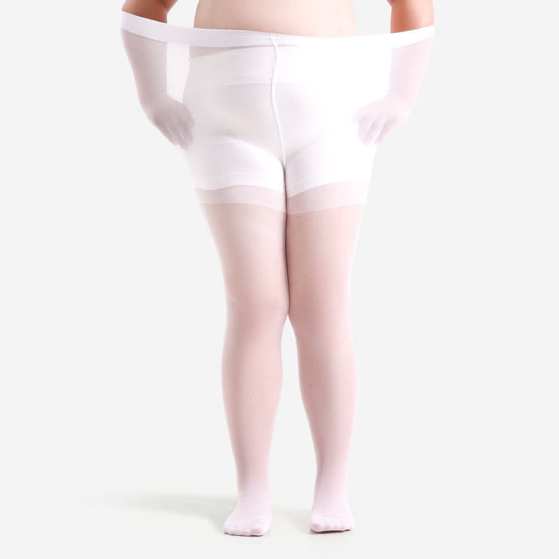 Formgebende Strumpfhose mit hohem Bund (3 Paar) - Weiß - 4XL - image 5
