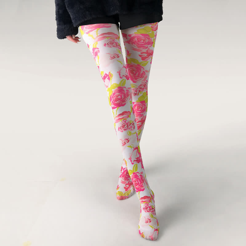 Strumpfhose mit Schmetterlingsmuster für den Alltag - E - Einheitsgröße - image 4