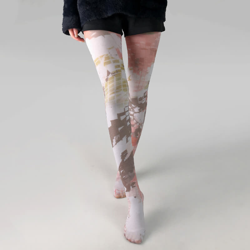 Strumpfhose mit Schmetterlingsmuster für den Alltag - C - Einheitsgröße - image 2