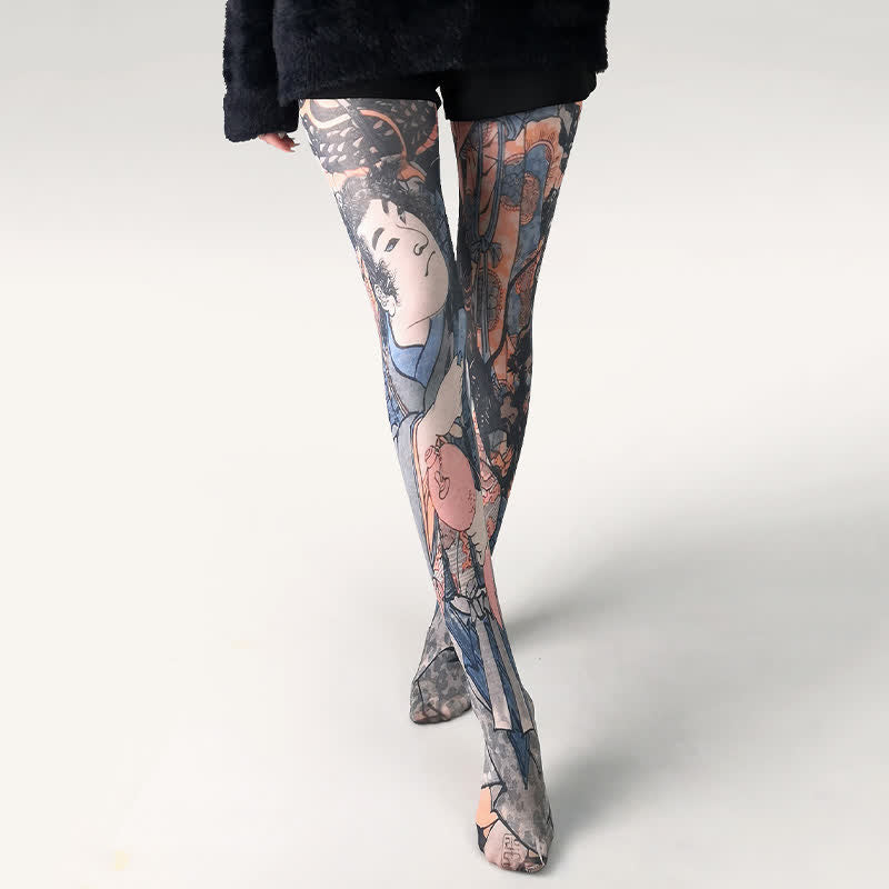 Strumpfhose mit Schmetterlingsmuster für den Alltag - G - Einheitsgröße - image 6