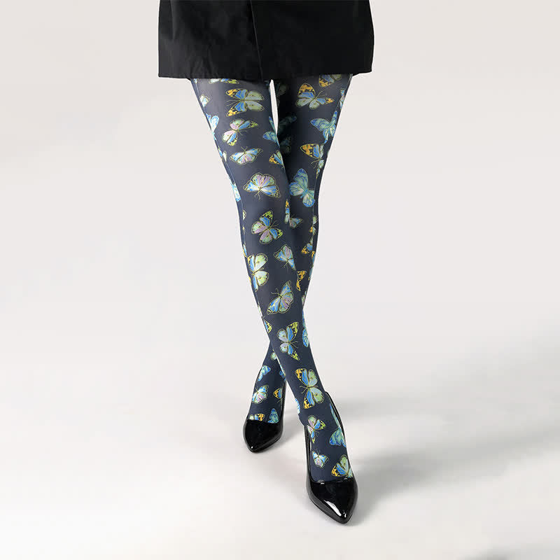 Strumpfhose mit Schmetterlingsmuster für jeden Tag - F - Einheitsgröße - image 0