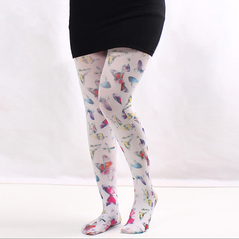 Strumpfhose mit floralem Muster - B - Einheitsgröße - image 1