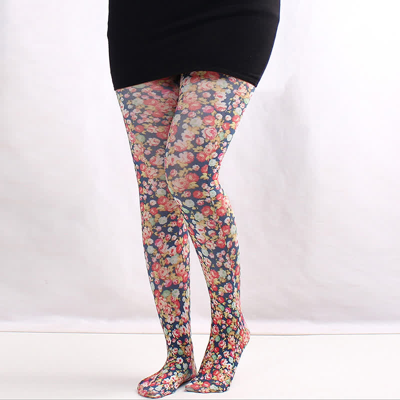 Strumpfhose mit floralem Muster - D - Einheitsgröße - image 3