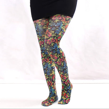Strumpfhose mit floralem Muster - E - Einheitsgröße - image 4