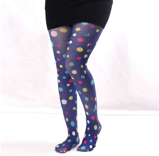 Strumpfhose mit floralem Muster - image 0