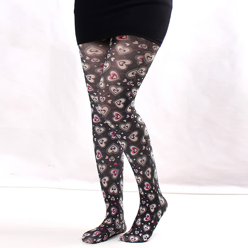 Transparente Strumpfhose mit Blumenmuster für jeden Tag - B - Einheitsgröße - image 1
