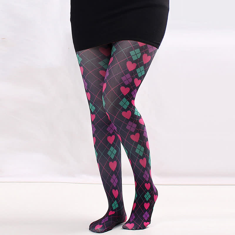 Alltagsstrumpfhose mit Blumenmuster - C - Einheitsgröße - image 2
