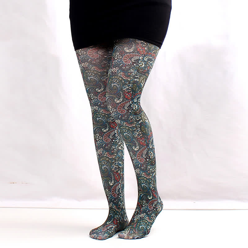 Alltagsstrumpfhose mit Blumenmuster - E - Einheitsgröße - image 4