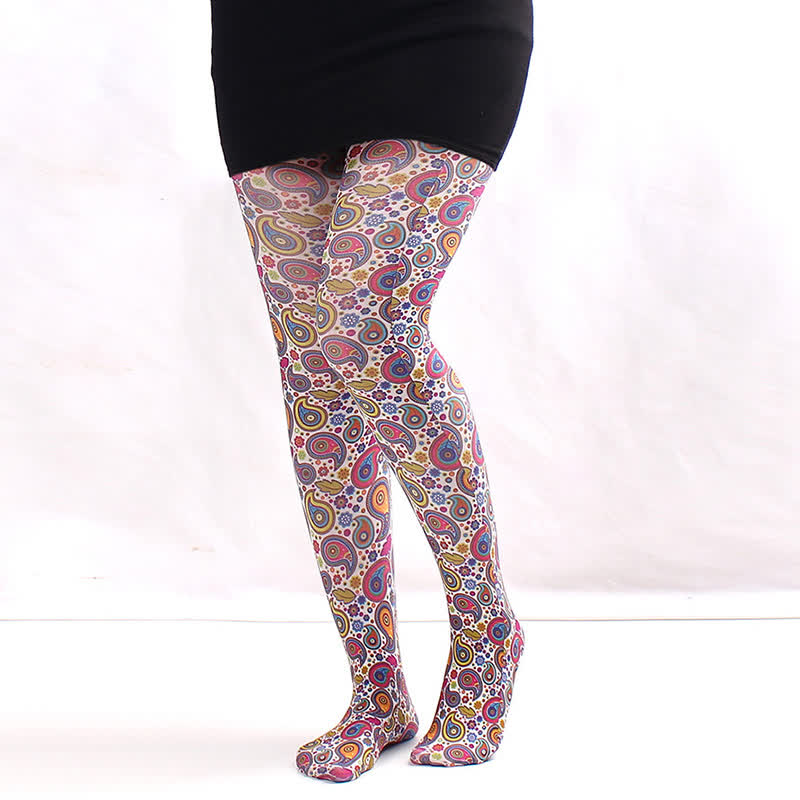 Alltagsstrumpfhose mit Blumenmuster - D - Einheitsgröße - image 3