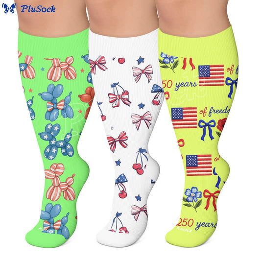 Plus Size Independence Balloons Kompressionsstrümpfe - image 0