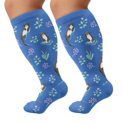 Kompressionsstrümpfe von Seal Otter Frog in Übergröße - Dunkelblau (1 Paar) - 4XL - image 10
