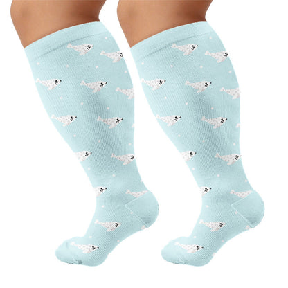 Kompressionsstrümpfe von Seal Otter Frog in Übergröße - Blau (1 Paar) - 4XL - image 8