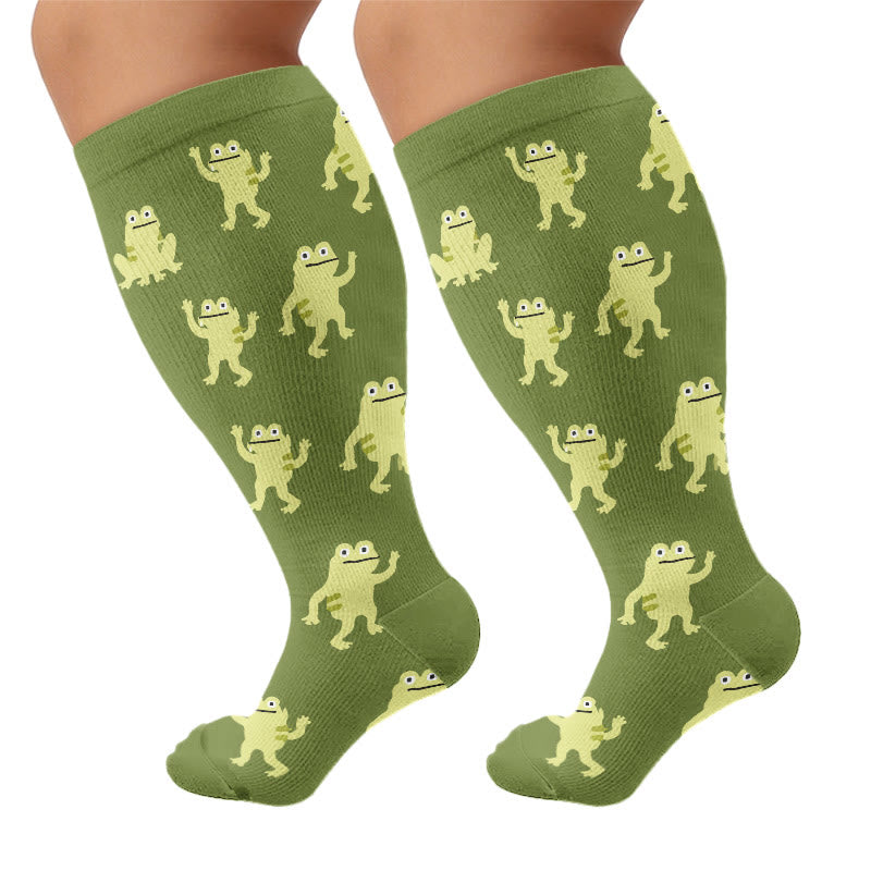 Kompressionsstrümpfe von Seal Otter Frog in Übergröße - Grün (1 Paar) - 4XL - image 9