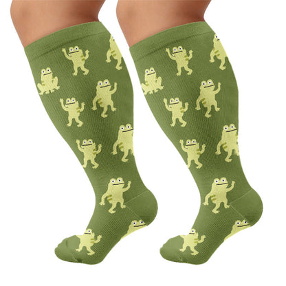 Kompressionsstrümpfe von Seal Otter Frog in Übergröße - Grün (1 Paar) - 4XL - image 9