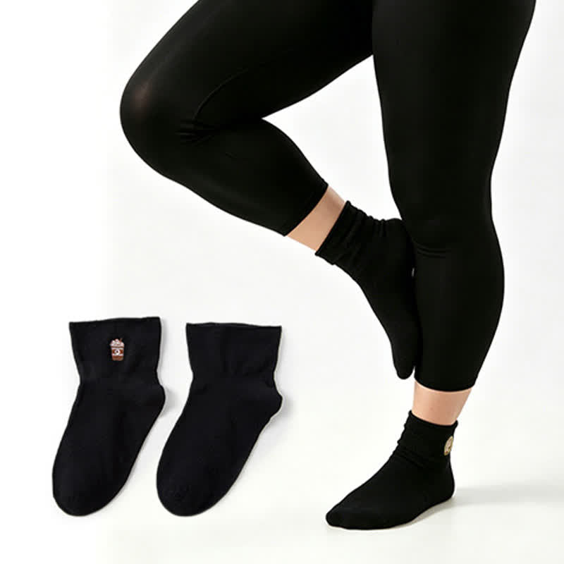 Weiche Viertelsocken (2 Paar) - Schwarz - EU37-41 (US4-8) - image 5