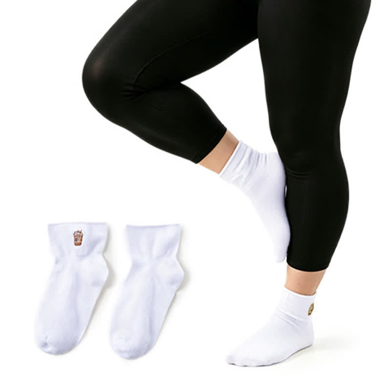 Weiche Viertelsocken (2 Paar) - Weiß - EU37-41 (US4-8) - image 1