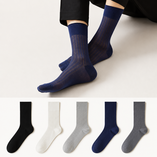 Seidenviertelstrümpfe (5 Paar) - Mehrfarbig - EU39-44 (US6,5-9,5) - image 0