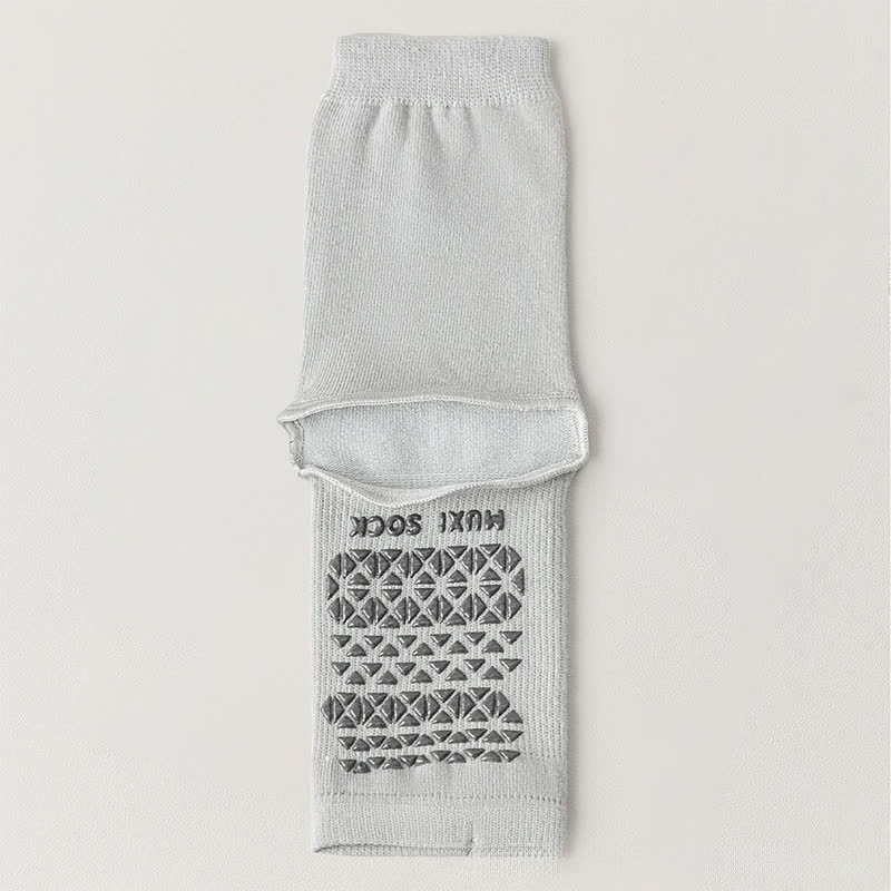 Atmungsaktive, gestrickte Freizeitsocken mit rutschfester Oberfläche (3 Paar) - Grau - Einheitsgröße - image 7