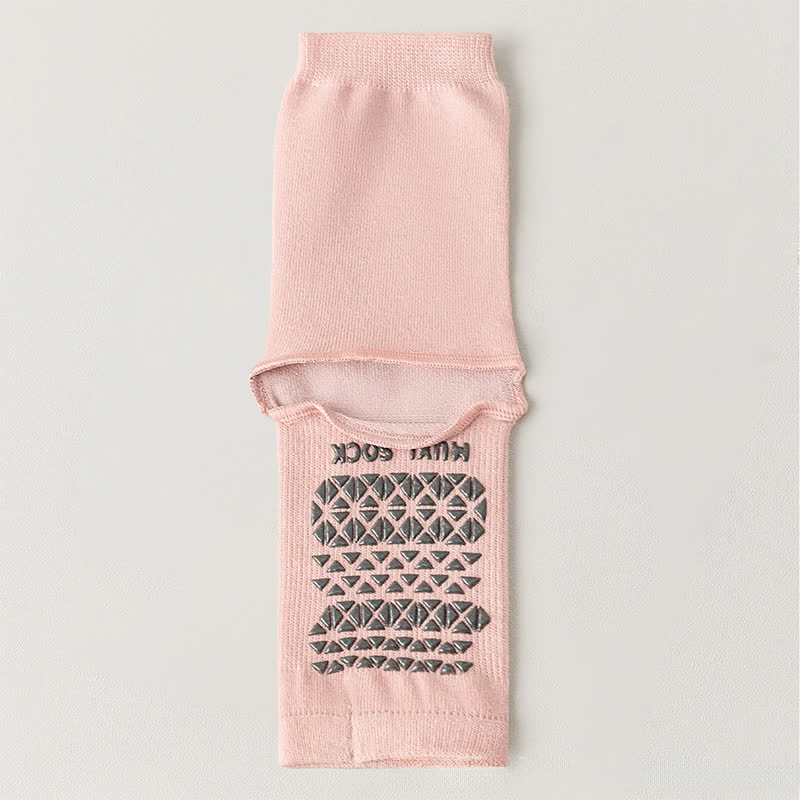 Atmungsaktive, gestrickte Freizeitsocken mit rutschfester Oberfläche (3 Paar) - Rosa - Einheitsgröße - image 3