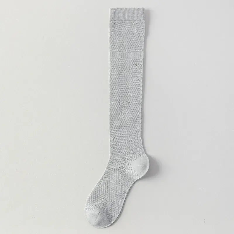 Kniehohe Socken aus transparentem Mesh mit Rippstrick (4 Paar) - Dunkelgrau - EU35-40 (US2-7) - image 11