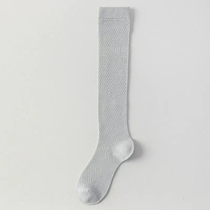 Kniehohe Socken aus transparentem Mesh mit Rippstrick (4 Paar) - Dunkelgrau - EU35-40 (US2-7) - image 11