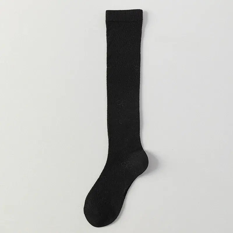 Kniehohe Socken aus transparentem Mesh mit Rippstrick (4 Paar) - Schwarz - EU35-40 (US2-7) - image 7