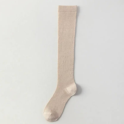 Kniehohe Socken aus transparentem Mesh mit Rippstrick (4 Paar) - Dunkler Kaffee - EU35-40 (US2-7) - image 9