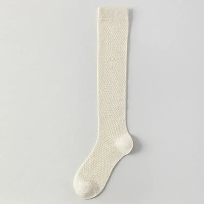 Kniehohe Socken aus transparentem Mesh mit Rippstrick (4 Paar) - Leichter Kaffee - EU35-40 (US2-7) - image 8