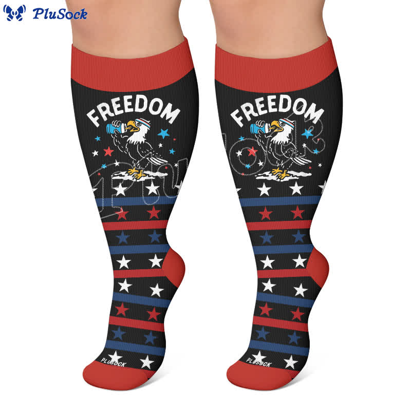Patriotische Kompressionsstrümpfe in Übergröße - image 7