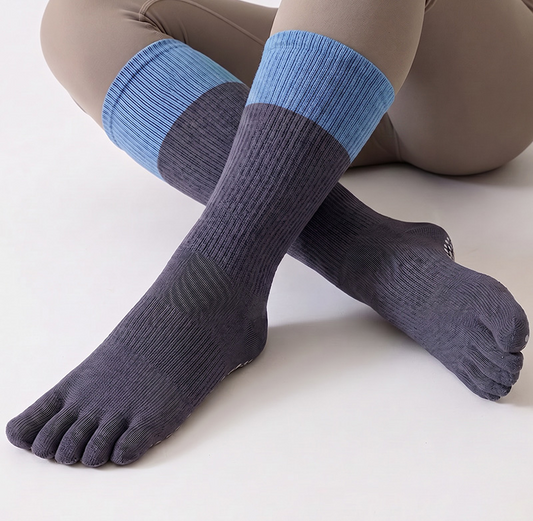 Farbblock-Overknee-Socken (2 Paar) - image 0