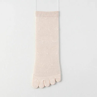Transparente, gepunktete Zehenviertel-Socken (3 Paar) - Rosa - EU35-39 (US2-6) - image 8