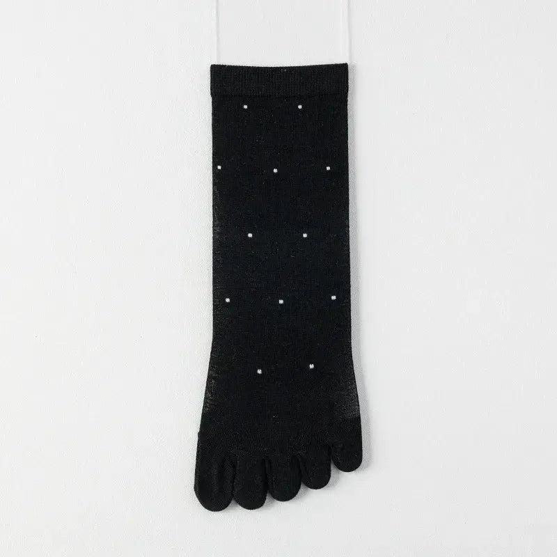 Transparente, gepunktete Zehenviertel-Socken (3 Paar) - Schwarz - EU35-39 (US2-6) - image 5