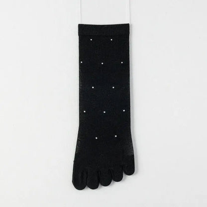 Transparente, gepunktete Zehenviertel-Socken (3 Paar) - Schwarz - EU35-39 (US2-6) - image 5