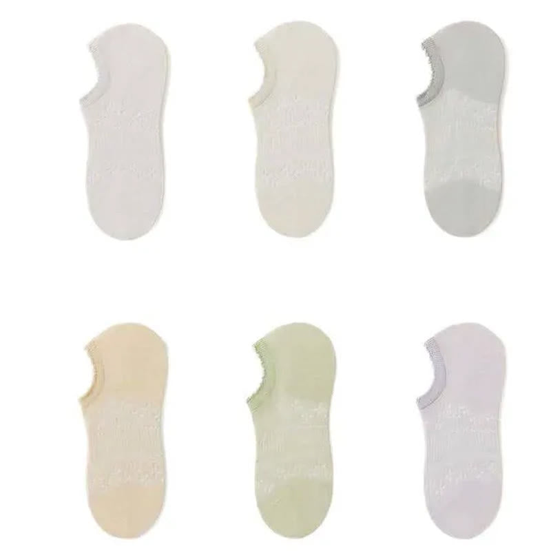 Transparente, geblümte, unsichtbare Socken (6 Paar) - Hellgrün - EU35-39 (US2-6) - image 7