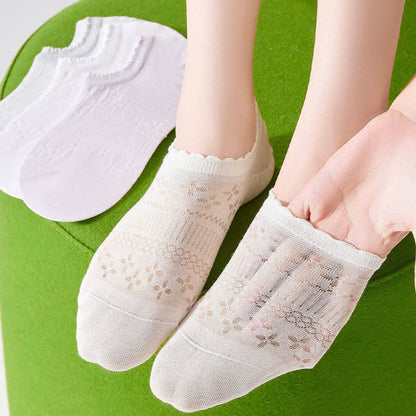 Transparente, geblümte, unsichtbare Socken (6 Paar) - image 4