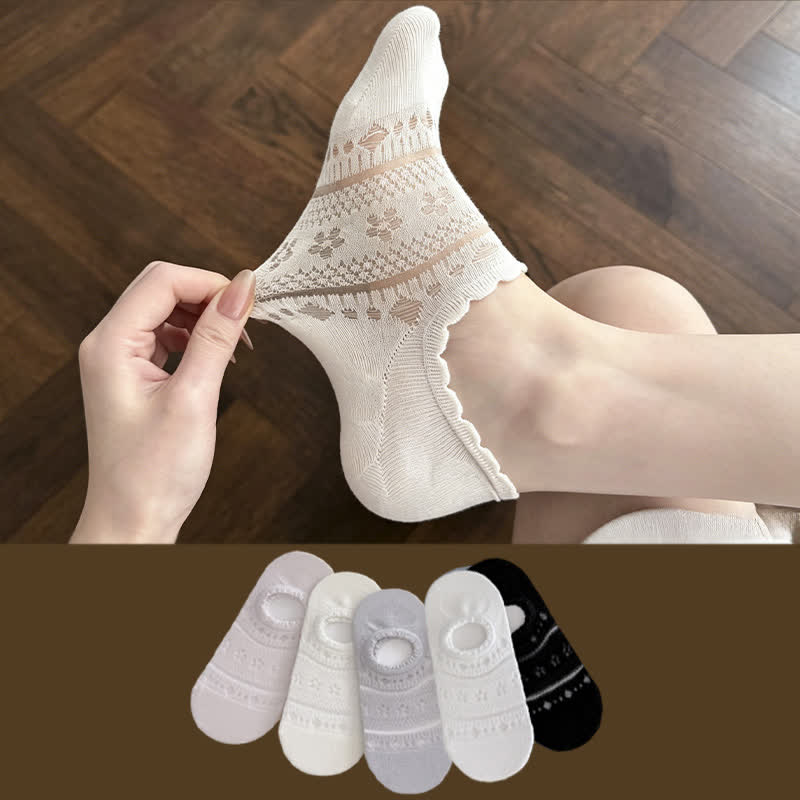 Spitzen-Netz-No-Show-Socken (5 Paar) - image 0