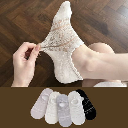 Spitzen-Netz-No-Show-Socken (5 Paar) - image 0
