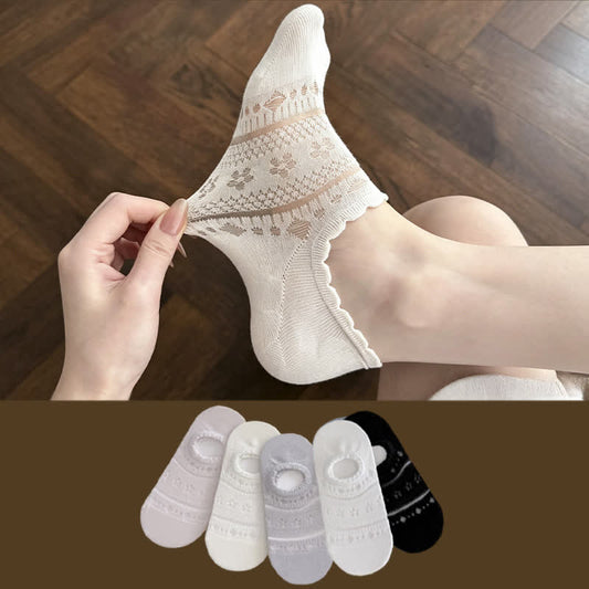 Spitzen-Netz-No-Show-Socken (5 Paar) - image 0